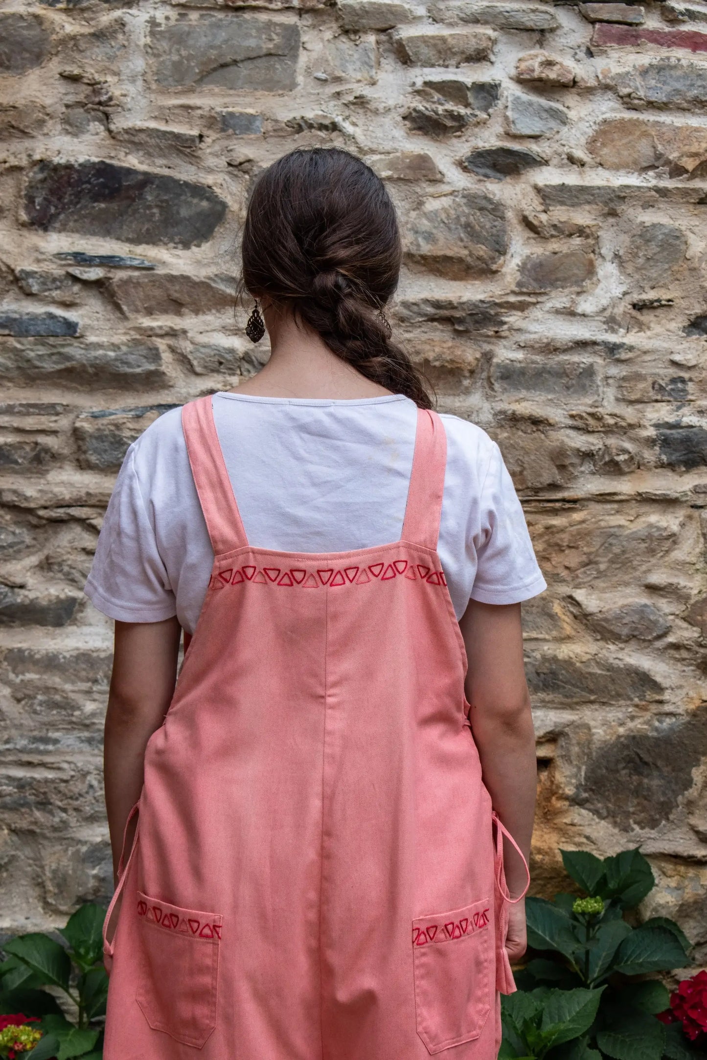 Organic Warli Art Boho Reversible Kheti Dungaree