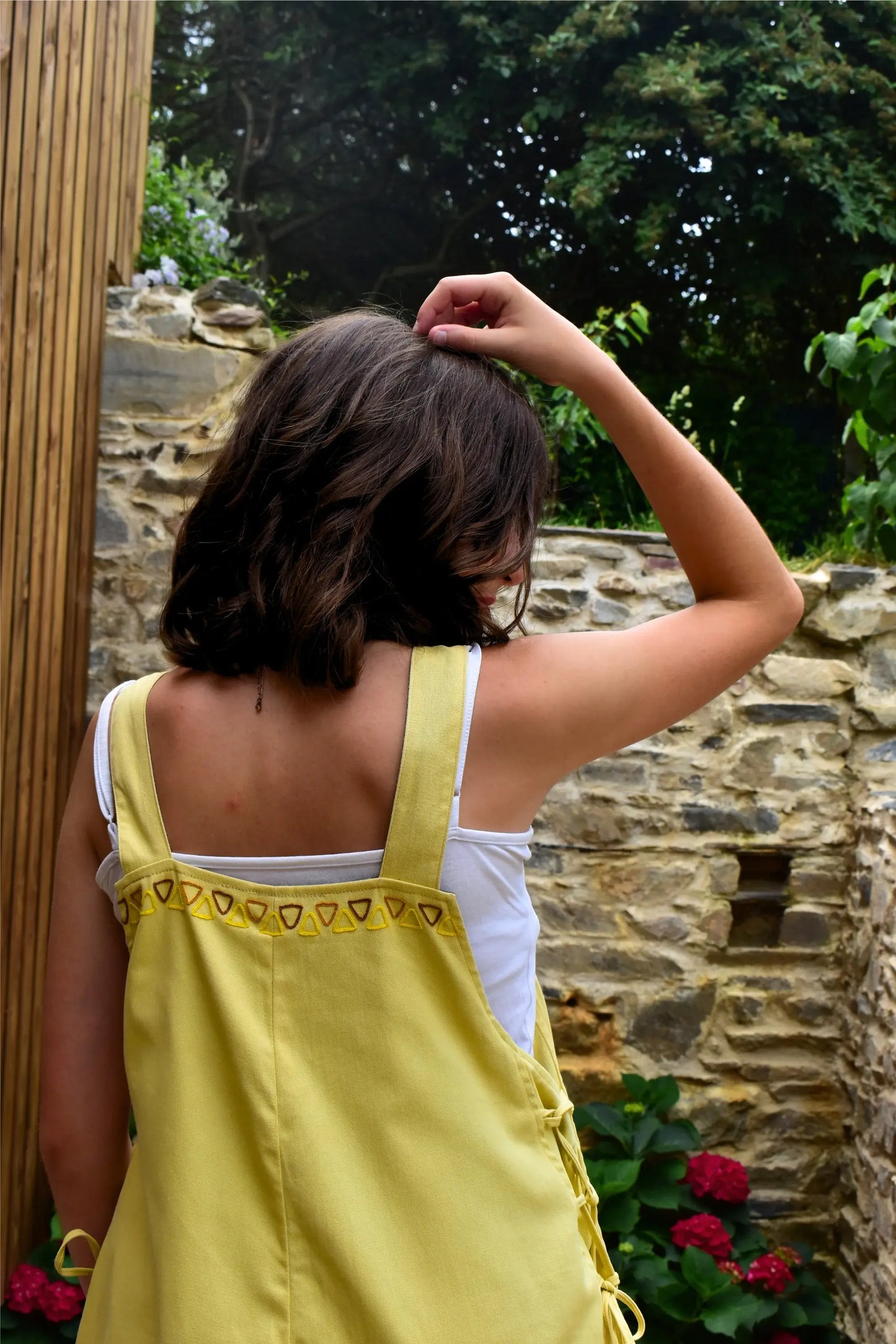 Organic Warli Art Boho Reversible Kheti Dungaree