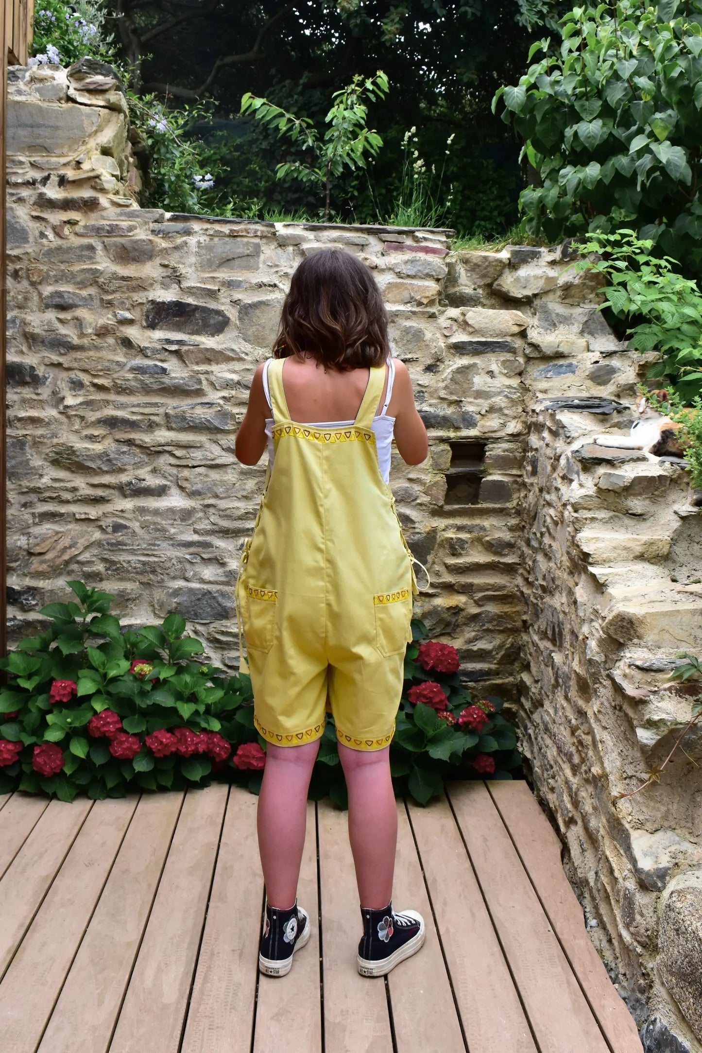 Organic Warli Art Boho Reversible Kheti Dungaree