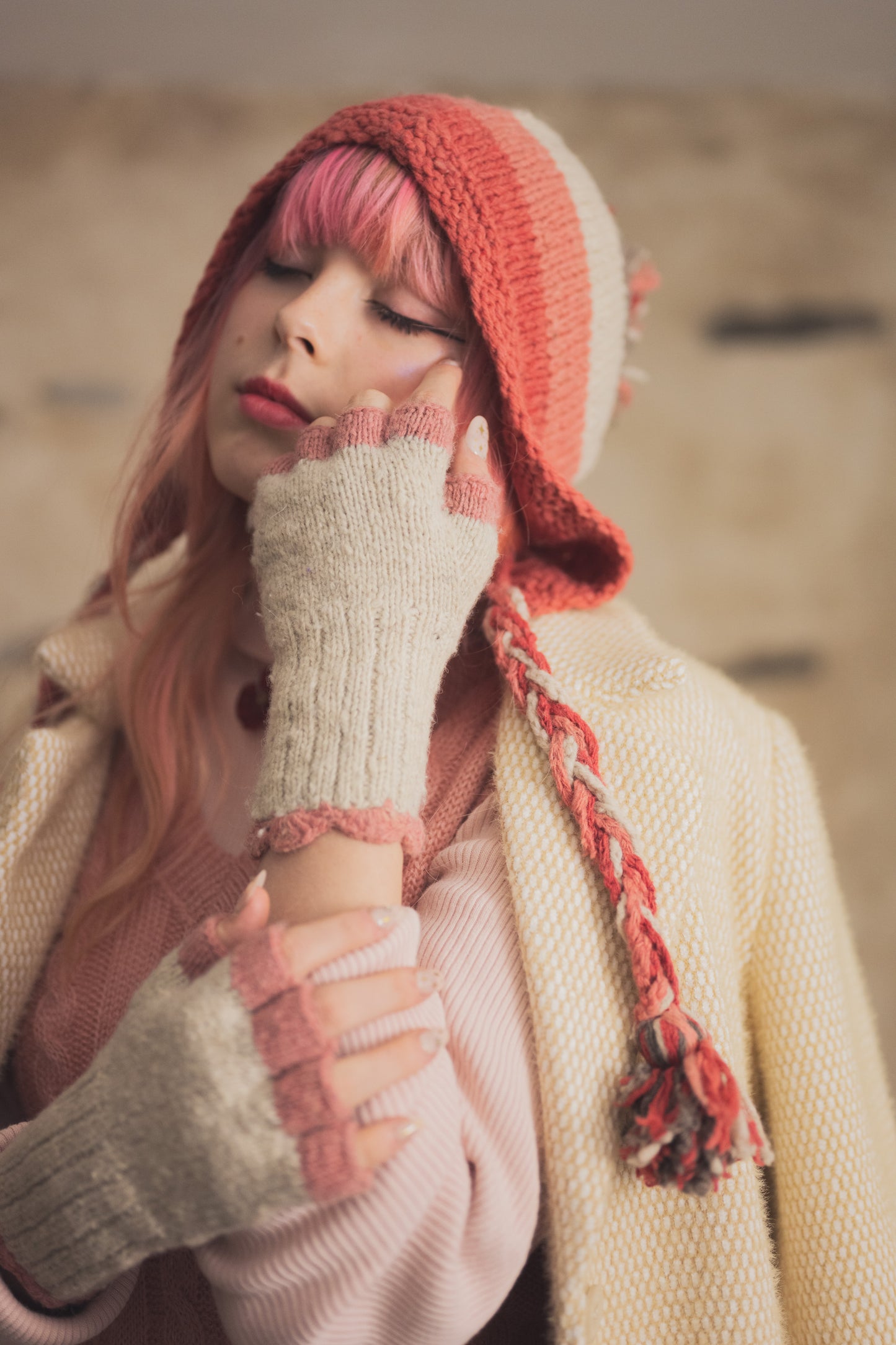 Sham Ombre Ear Flap Beanie