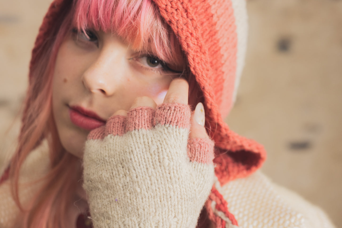 Kafal Fingerless Fringed Gloves
