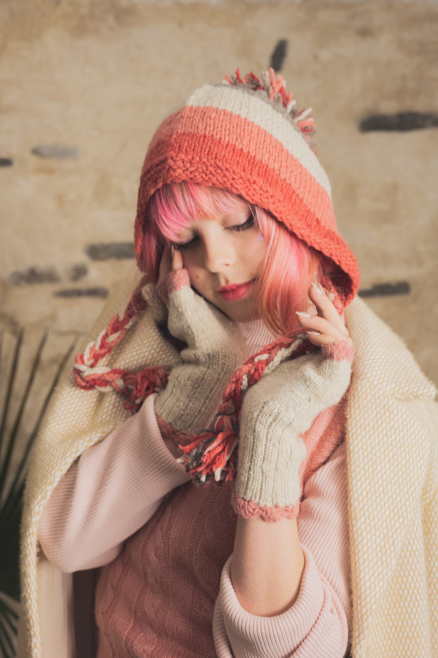 Sham Ombre Ear Flap Beanie