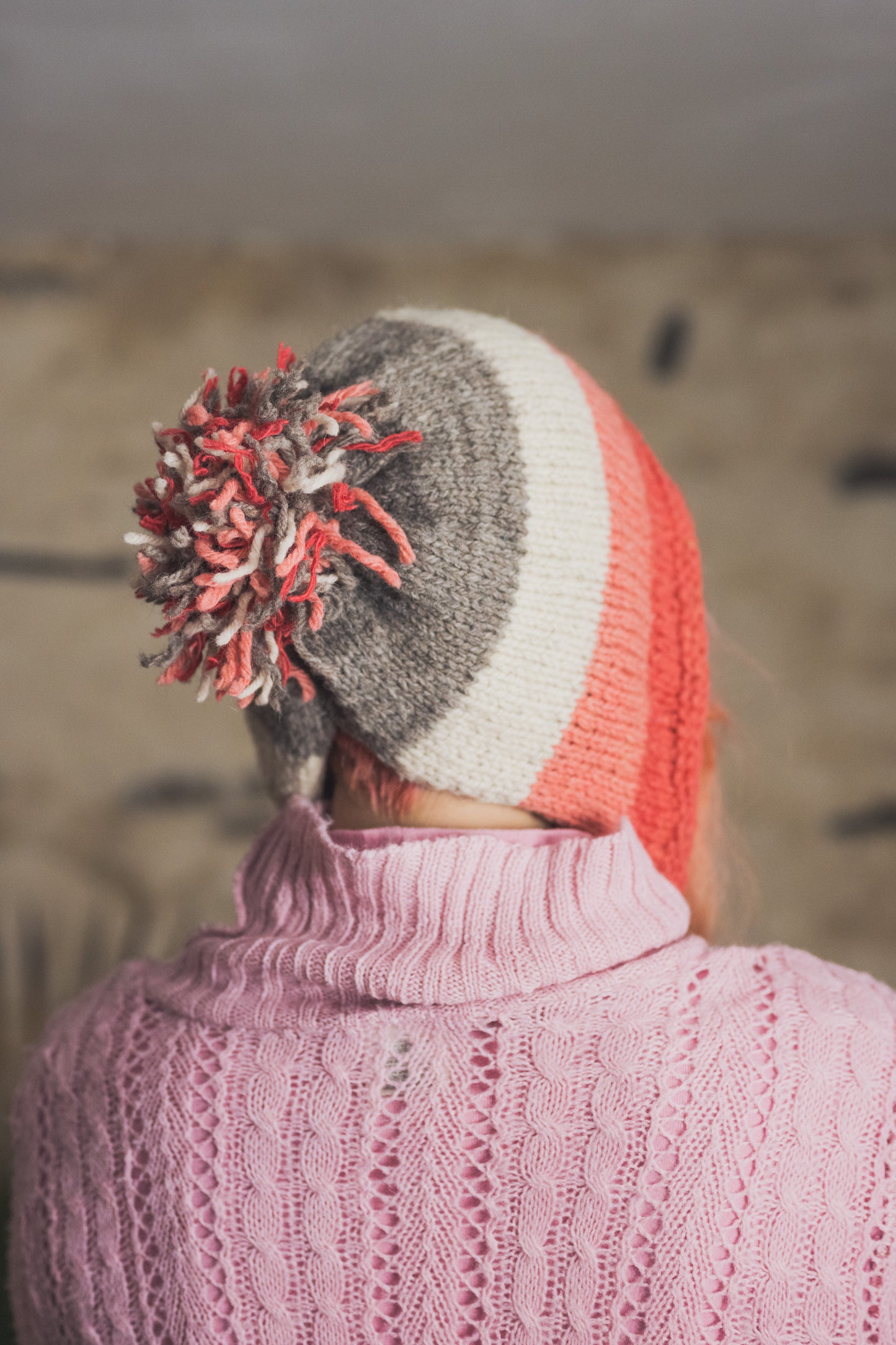 Sham Ombre Ear Flap Beanie