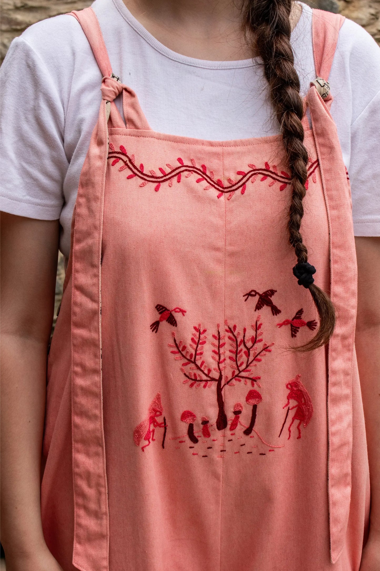 Organic Warli Tribal Art Reversible Khushi Overalls