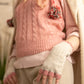 Kafal Fingerless Fringed Gloves