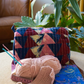 Upcycled Handmade  Kantha Travel Pouch
