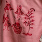 Organic Reversible Warli Tribal Art Fleece Lined Jiva Hoodie